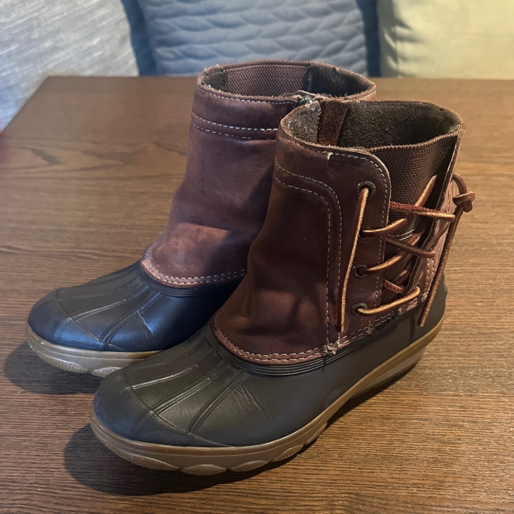 Sperry Duck Boots in Brown and Black